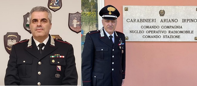 NUOVI UFFICIALI AL COMANDO PROVINCIALE DEI CARABINIERI DI AVELLINO: IL TENENTE FERRENTINO AL N.O.R.M. DI SOLOFRA E IL SOTTOTENENTE ANDREIUOLO A QUELLO DI ARIANO IRPINO