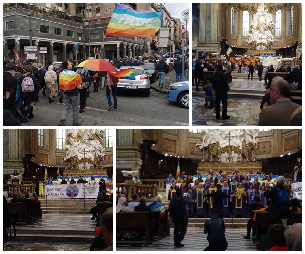 A Napoli i Fari della Pace illuminano la marcia promossa da Pax Christi