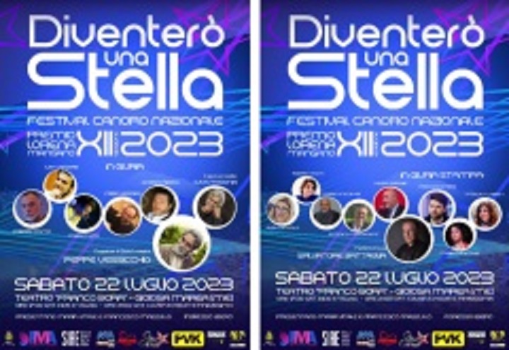 Tutto pronto a Gioiosa Marea per la XII Edizione del Festival Canoro Nazionale “Diventerò una Stella” premio Lorena Mangano 