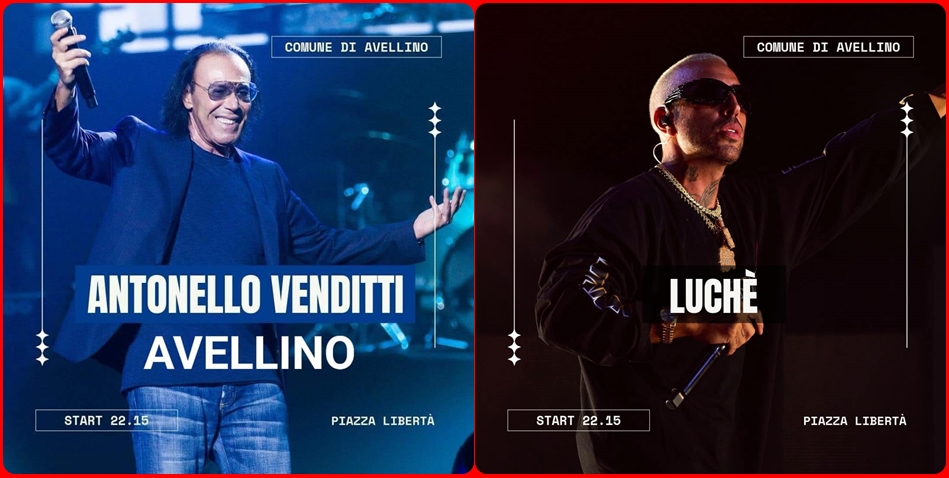 Si accendono le luci sul Capodanno di Avellino: Antonello Venditti e Luchè sul palco