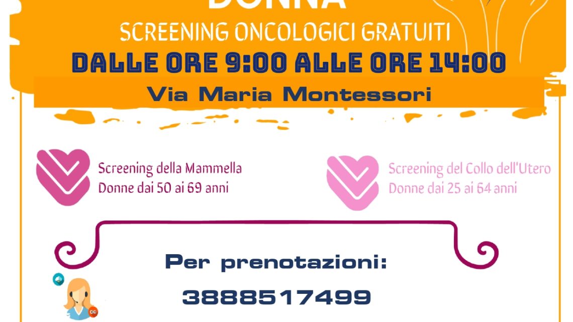 SCREENING ONCOLOGICI, I CAMPER DELL’ASL SABATO 30 MARZO A SAN MARTINO VALLE CAUDINA