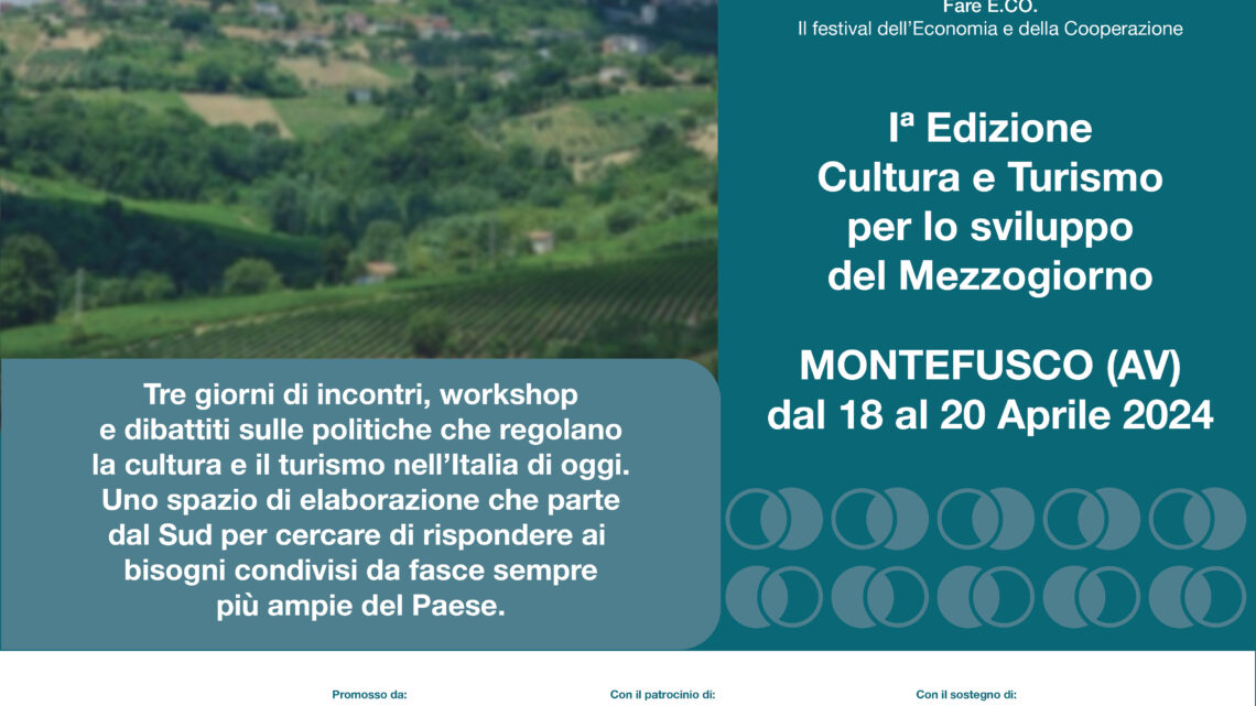 Fare E.CO., al via domani la prima edizione del Festival dell’Economia e della Cooperazione