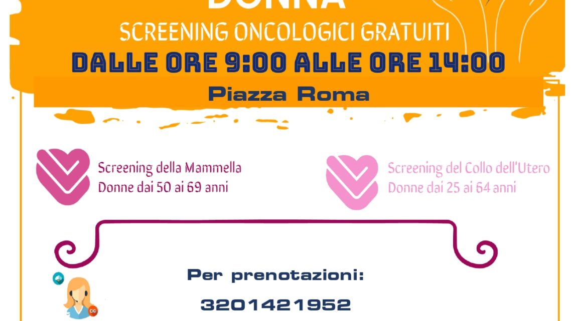 SCREENING ONCOLOGICI, I CAMPER DELL’ASL SABATO 13 APRILE A VOLTURARA IRPINA