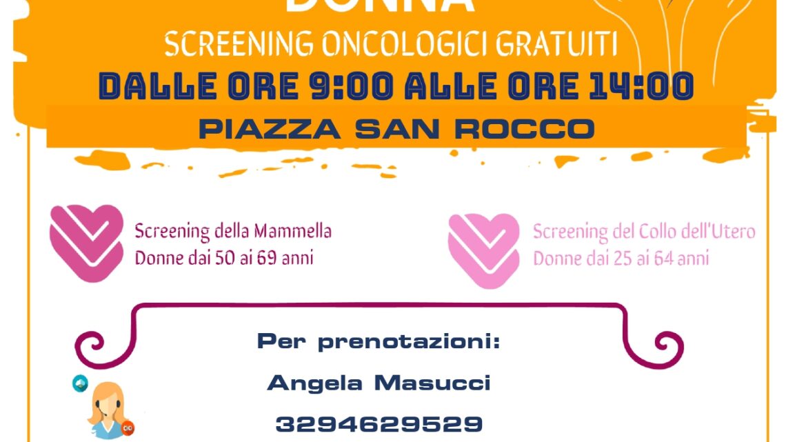 SCREENING ONCOLOGICI, I CAMPER DELL’ASL SABATO 18 MAGGIO A FLUMERI