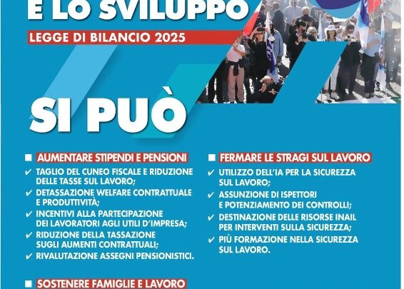 Domani, sabato 28 settembre, alle ore 10, mobilitazione nazionale dell’Ugl a Salerno in piazza San Francesco per una Legge di Bilancio sociale