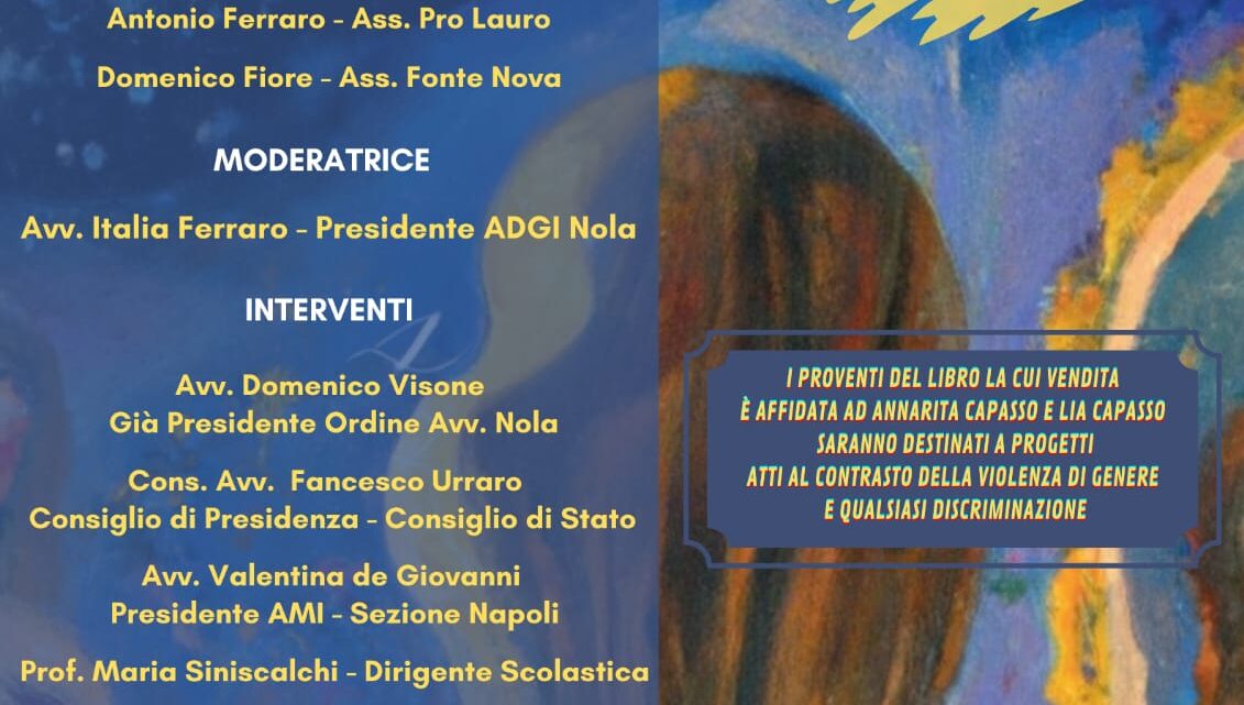 A LAURO LA PRESENTAZIONE DEL LIBRO “SIAMO COMETE SIAMO COME TE”