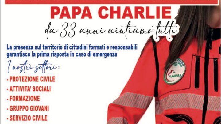 A Pagani nuovo corso formativo per volontari di protezione civile promosso dalla Papa Charlie